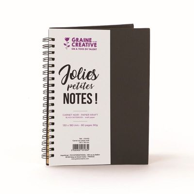 3532435181834-Graine Creative - cahier de notes - 40 feuilles - 13 x 18 cm - papier kraft --0