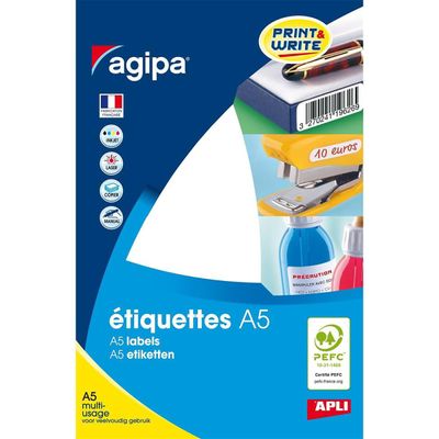 3270241140156-Apli Agipa - Etui A5 - 288 Étiquettes blanches multi-usages - 32 x 40 mm - coins arrondis - réf 11401--0