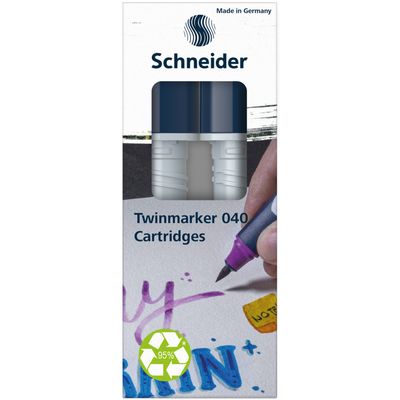 4004675158635-Schneider Paint-It 040 - pack de 2 cartouches de recharge Twin marker - 1 pointe ogive + 1 pointe pince--1
