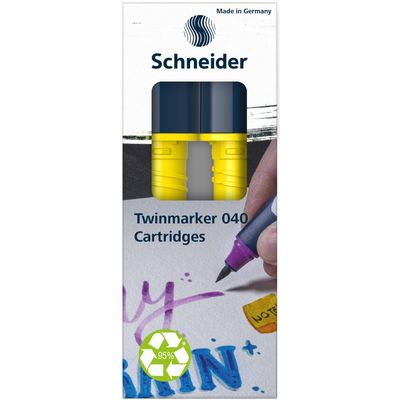4004675158895-Schneider Paint-It 040 - pack de 2 cartouches de recharge Twin marker - 1 pointe ogive + 1 pointe pince--1
