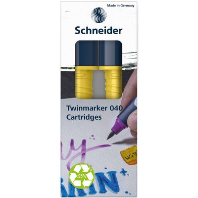 4004675158932-Schneider Paint-It 040 - pack de 2 cartouches de recharge Twin marker - 1 pointe ogive + 1 pointe pince--1