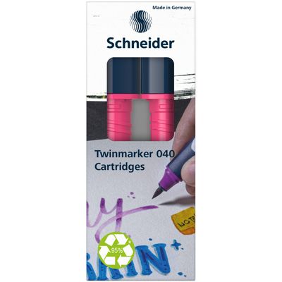 4004675158994-Schneider Paint-It 040 - pack de 2 cartouches de recharge Twin marker - 1 pointe ogive + 1 pointe pince--1
