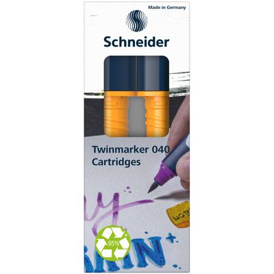 4004675159038-Schneider Paint-It 040 - pack de 2 cartouches de recharge Twin marker - 1 pointe ogive + 1 pointe pince--1