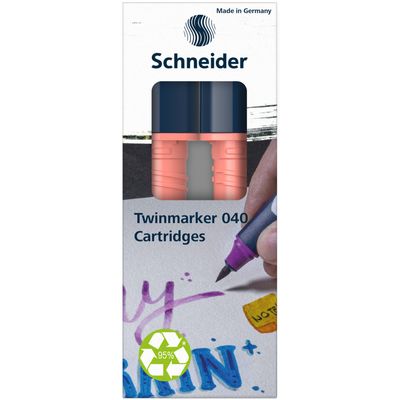 4004675159052-Schneider Paint-It 040 - pack de 2 cartouches de recharge Twin marker - 1 pointe ogive + 1 pointe pince--1