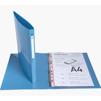 3130630511106-Exacompta BeeBlue - Classeur souple 4 anneaux - Dos 20 mm - A4 - pour 140 feuilles - disponible dans diff--6