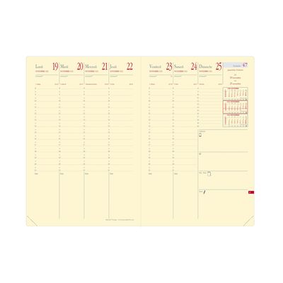 3371010498673-Agenda Marlow Ministre Prestige avec répertoire - 1 semaine sur 2 pages - 16 x 24 cm - bleu nuit - Quo--1