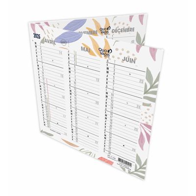 3371010501014-Quo Vadis Exotique - Calendrier origami 3 mois par face - 13 x 26 cm--1