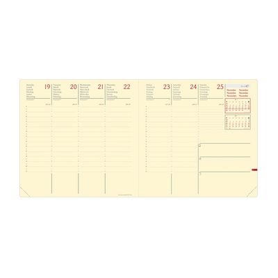 3371010500840-Agenda Executif Prestige Silk - 1 semaine sur 2 pages - 16 x 16 cm - orange - Quo Vadis--1