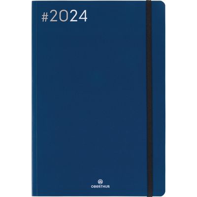 3664447154367-Agenda Flex - 1 semaine sur 2 pages - 17 x 24,5 cm - bleu marine - Oberthur--0