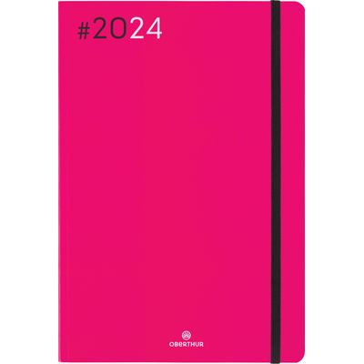 3664447154381-Agenda Flex - 1 semaine sur 2 pages - 17 x 24,5 cm - fuchsia - Oberthur--0
