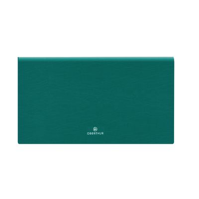 3664447161549-Agenda de poche à l'italienne Odessa - 1 semaine sur 2 pages - 9,5 x 17 cm - vert - Oberthur--0