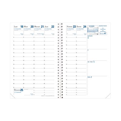 3371010480913-Agenda à spirale Impala Affaires avec répertoire - 1 semaine sur 2 pages - 10 x 15 cm - orange - Quo --1
