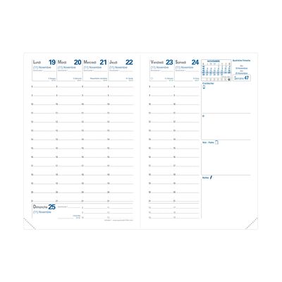 3371010480937-Agenda Impala Affaires - 1 semaine sur 2 pages avec répertoire - 10 x 15 cm - orange - Quo Vadis--1