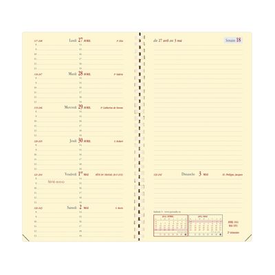 3371010480432-Agenda à spirale Impala Italnote - 1 semaine sur 2 pages - 8,8 x 17 cm - bleu prusse - Quo Vadis--1
