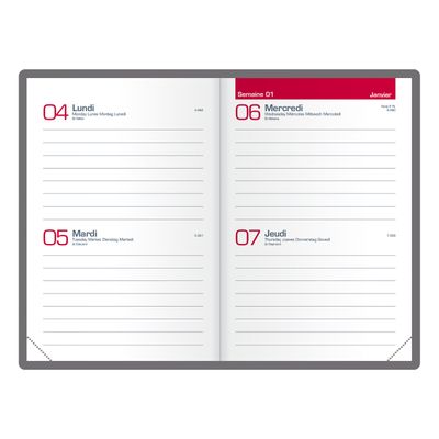 3147280267017-Agenda Ophio - 2 jours par page - 7,4 x 11 cm - noir - Oxford--1