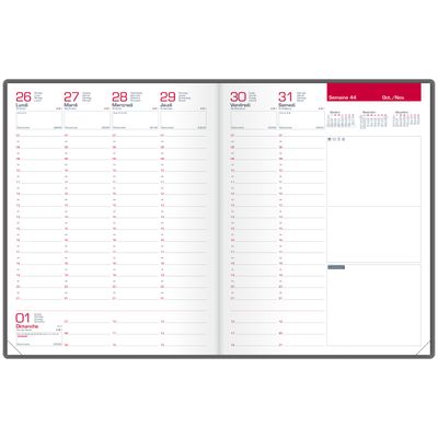 3147280267178-Agenda Ophio - 1 semaine sur 2 pages - 21 x 27 cm - noir - Oxford--1