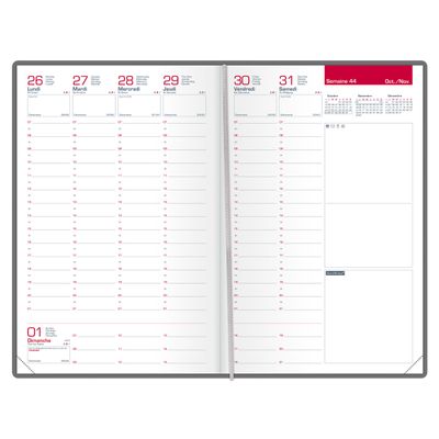 3147280267536-Agenda Swing - 1 semaine sur 2 pages - 16 x 24 cm - noir - Oxford--1