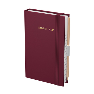 3147280262104-Lecas Chantier - Agenda 1 jour par page avec crayon - 8 x 13 cm - rouge--0