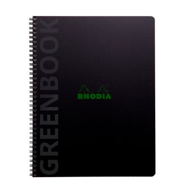 3037921199121-RhodiActive Greenbook - Cahier à spirale 100% recyclé - A4+ (22,5 x 29,7 cm) - 160 pages 90 g/m² - petits carreau--0
