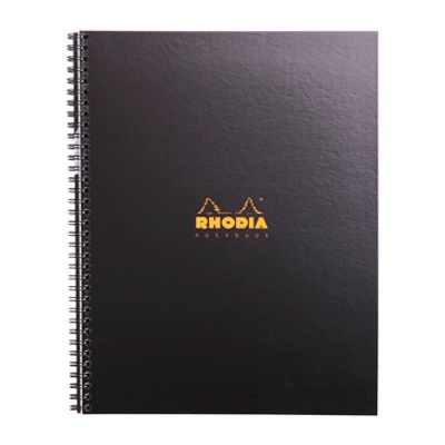 3037921913109-Rhodiactive Notebook - Cahier à spirale A4+ (21 x 31,8 cm) - 160 pages - ligné avec marge - noir--0