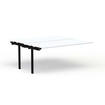 3617350005226-Bureau Bench CONECT - plan suivant - L140 x P165 cm - plateau blanc - pieds noirs--0