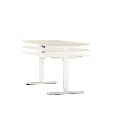 3617350004120-Table de réunion assis/debout AXEL - réglage électrique - L200 x P100 cm - plateau imitation chêne cl--1