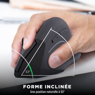 3303170113967-T'nB Ergo - Souris sans fil ergonomique pour droitier - noir--1