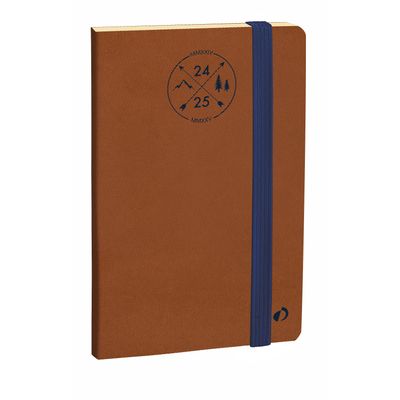 3371010512225-Agenda à élastique Everest Horizontal 16 mois - 1 semaine sur 2 pages - 10 x 15 cm - noisette - Quo V--0