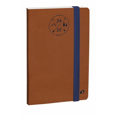 3371010512256-Agenda à élastique Everest Planning 16 mois - 1 semaine sur 2 pages - 15 x 21 cm - noisette - Quo Vad--0