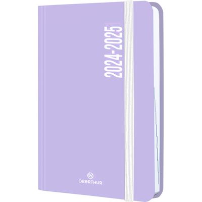 3664447174648-Agenda à élastique Alabama - 1 jour par page - 12,5 x 17,5 cm - lilas - Oberthur--0