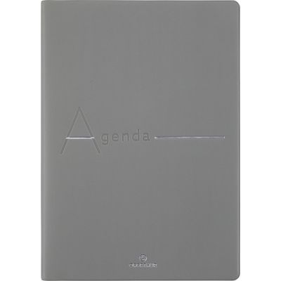 3664447170299-Agenda 16 mois Bora - 1 semaine sur 2 pages - 15 x 21 cm - gris - Oberthur--0