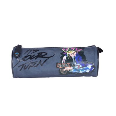 3661507928463-Trousse ronde YU-GI-OH! - 1 compartiment - gris - Kid'Abord--0