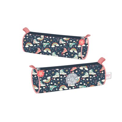 3661507028293-Trousse ronde KIP Roller - 1 compartiment - bleu marine - Kid'Abord--0