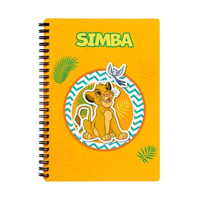 3666311025209-Cahier de textes à spirale Le Roi Lion - 18 x 22 cm - jaune - Bagtrotter--0
