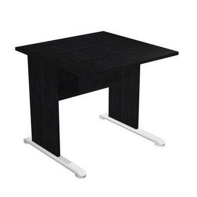7331920000324-Bureau droit Trend - L80 - Pieds bois - plateau imitation frêne noir--0