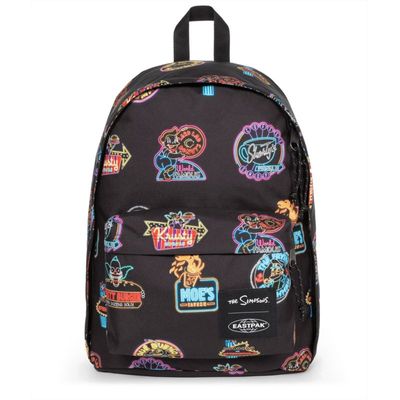 0196011841227-EASTPAK Out Of Office - Sac à dos Simpsons neon print avec compartiment pour ordinateur portable--0