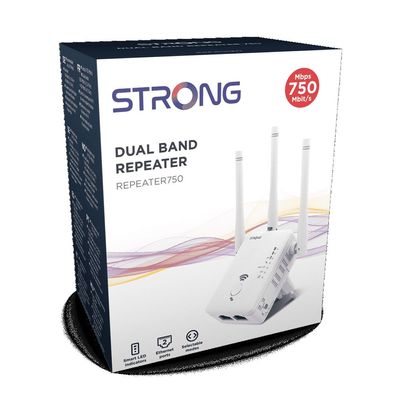 9120072373831-Strong Dual Band Repeater 750 - Répéteur Wifi 3 antennes + 2 ports Ethernet--2