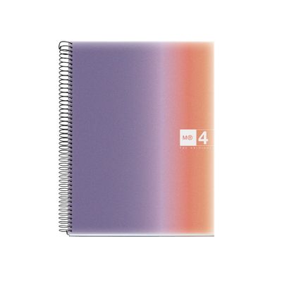 8422593040836-Notebook Aurora, A4, quadrillage 5x5 mm, 120 feuilles de 4 couleurs, Miquelrius, Provence.--0
