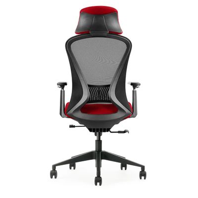 0404051884709-Fauteuil de bureau DESIGNER - Accoudoirs réglables - Appuie-tête - rouge et noir--2