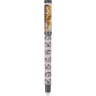 3664447169866-Stylo roller gomme Animaux - 5 decors assortis - Oberthur--1