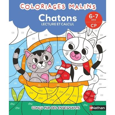 9782095029661-Coloriages malins - Chatons : lecture et calcul - 6-7 ans CP--0