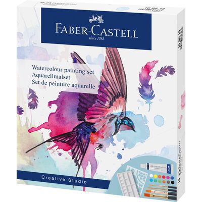4005401696186-Faber-Castell - Set d'aquarelle avec accessoires - 18 pièces --0