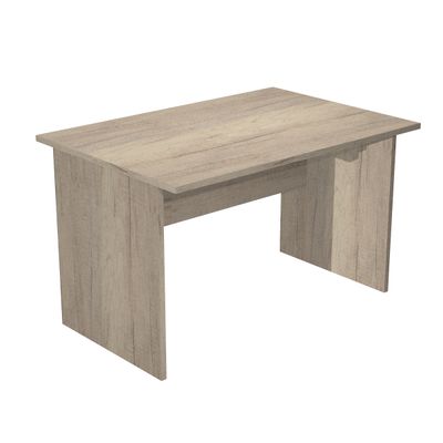 7331920009273-Bureau droit Trend - L120 - Pieds panneaux - plateau imitation chêne canadien--0