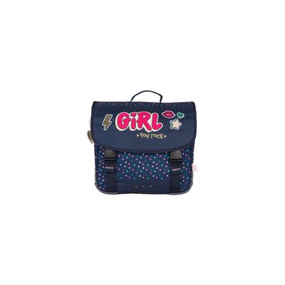 3661507063010-Cartable 38 CM KIP YOU ROCK-2 compartiments- marine- Kid'Abord--0