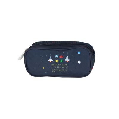 3661507067070-Trousse 2 compartiments KIP PRESS START- marine- Kid'Abord--0