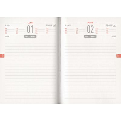 3592930025934-Agenda RDC reliure intégra année scolaire BOUCHUT "Techno" 12,5 x 17,5 cm coloris vert PEFC 70 % --2