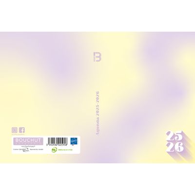3592930025958-Agenda RDC reliure intégra année scolaire BOUCHUT "Gamme in the air" 12,5 x 17,5 cm coloris violet PE--1