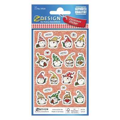 4004182541241-Avery - 23 stickers en sachet - 160x83x1 -  lutins de noël--0