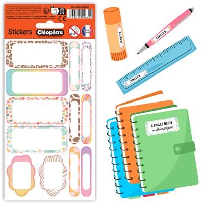 3134725026322-Cléopatre - 12 étiquettes no pack - Primaire--0