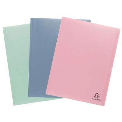 3130630884392-Exacompta - Protège-documents semi-rigide en PP recyclé AutentiK - 80 vues --0
